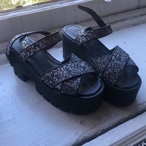Strappy Glitter Platforms from ASOS
